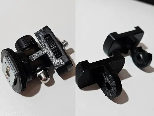 3D printed replacement part for a broken tripod joint using FDM.